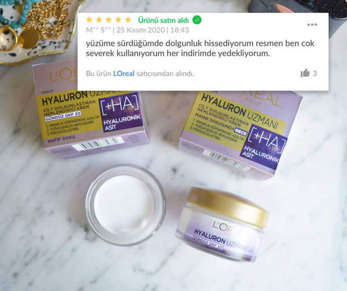 L'Oréal Paris Hyaluron Uzmanı Cilt Dolgunlaştıran Nemlendirici Krem İncelemesi, Yorumları, Avantajları ve Dezavantajları