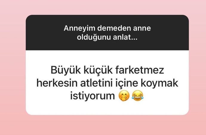 Anneysen herkesin atletini içine sokmak istersin, anne olunca anlarsın 😂