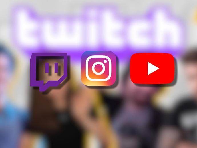 Twitch, İnstagram, Youtube