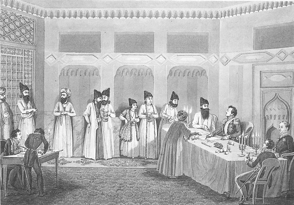 Türkmençay Antlaşması İmzalanıyor