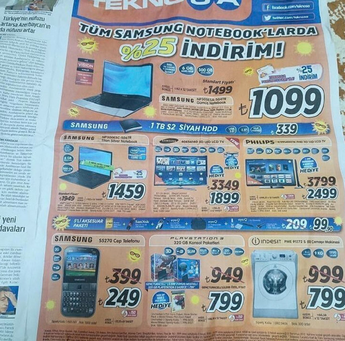 250 liraya samsung