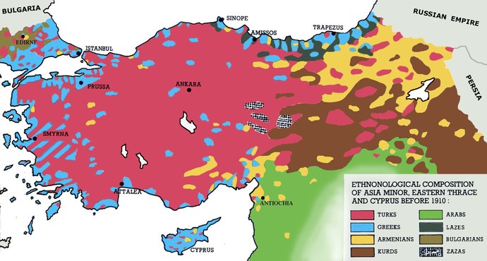 Anadolu ve Çevresinin Etnik Haritası