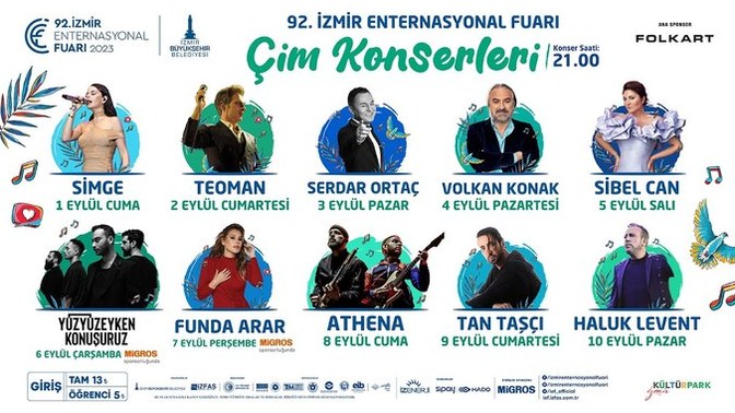Eylül'de Konserin Kalbi İzmir'de Atacak: Çim Konserleri'ne Katılacak Ünlü İsimler Belli Oldu!