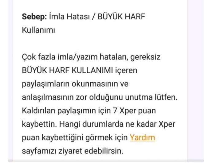Yine aynı şekilde imla hatası yapmayalım
