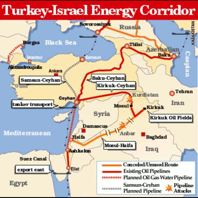 Ürdünden geçmesi planlanan turuncu renkli hat iptal edilmiş.