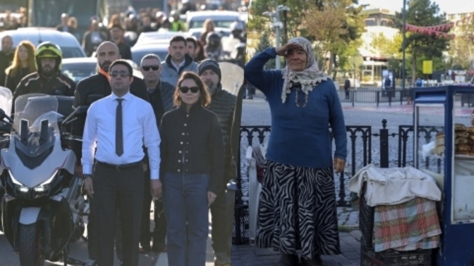 #HepAynıAşkla! 10 Kasım 09:05'te Duygulandıran Görüntüler!