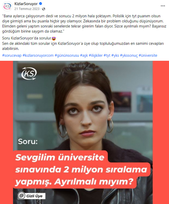 Bu Yıl Yine KScanlar İle İç İçeydik 💫💝 İşte KızlarSoruyor Facebook Sayfasının 2023te En Sevilen 10 Paylaşımı ! 📣💛