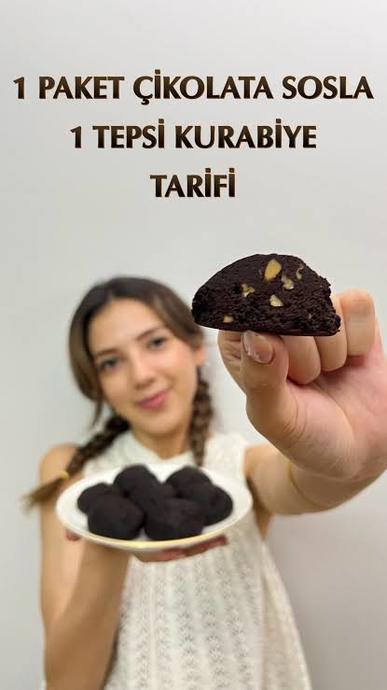 1 Paket Çikolata Sosundan Pratik Kurabiye Tarifi!