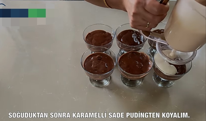 Lezzetli ve Kolay çikolatalı Karamelli Puding Tarifi