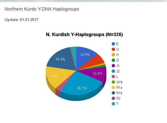 Kuzey Kürtlerinden 326 Kişiye Ait Y-DNA Verileri