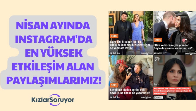 Nisan Ayında Instagramda En Çok Etkileşim Alan Top10 KızlarSoruyor Paylaşımları!
