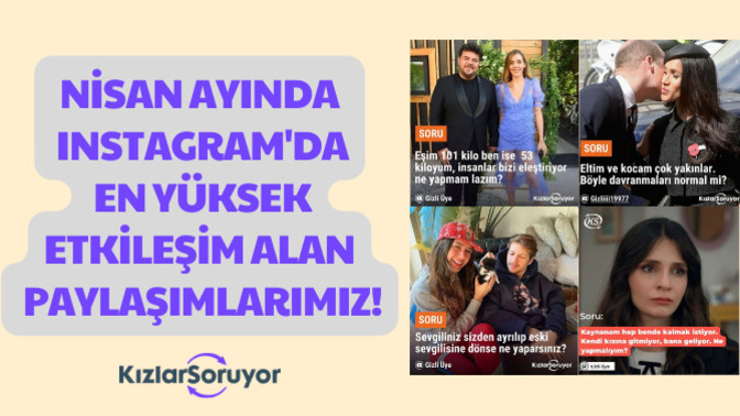 Nisan Ayında Instagram'da En Çok Etkileşim Alan Top10 KızlarSoruyor Paylaşımları!