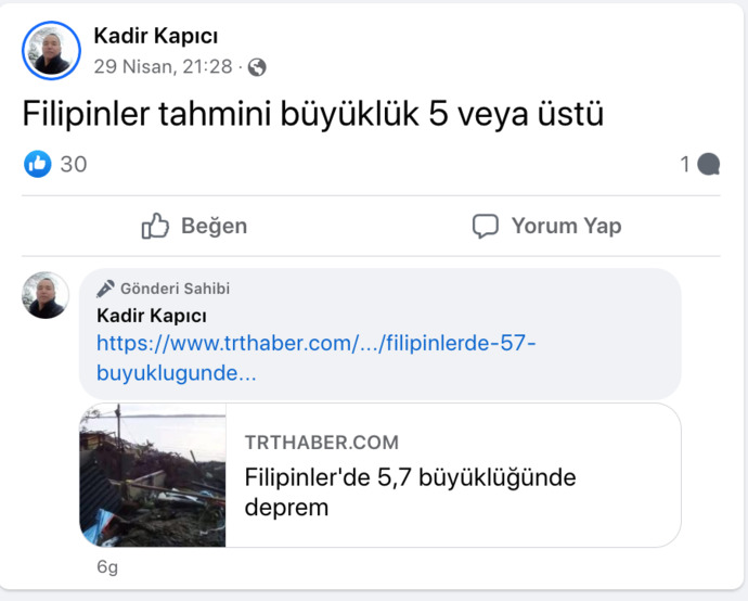Depremi Tahmin Eden Adam: Kadir Kapıcı