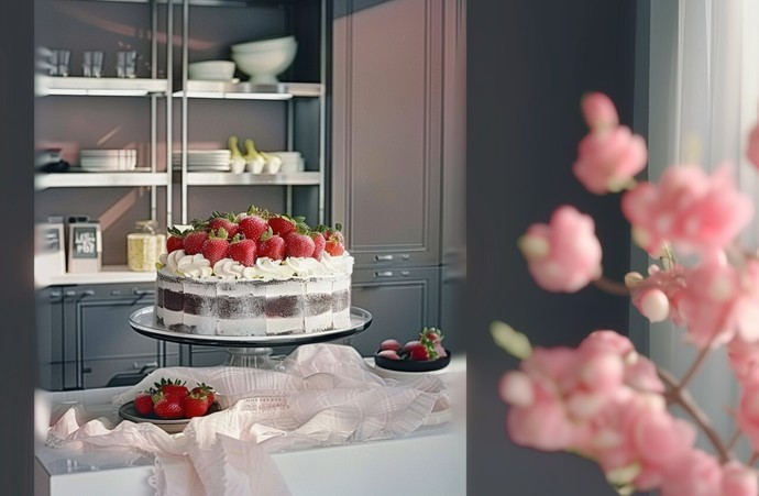 Hızlı Çilekli Pasta 🍓