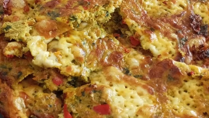 Fırında Yulaflı Sebzeli Omlet