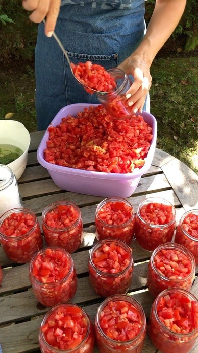 küp küp doğranmış domates konservesi 🍅
