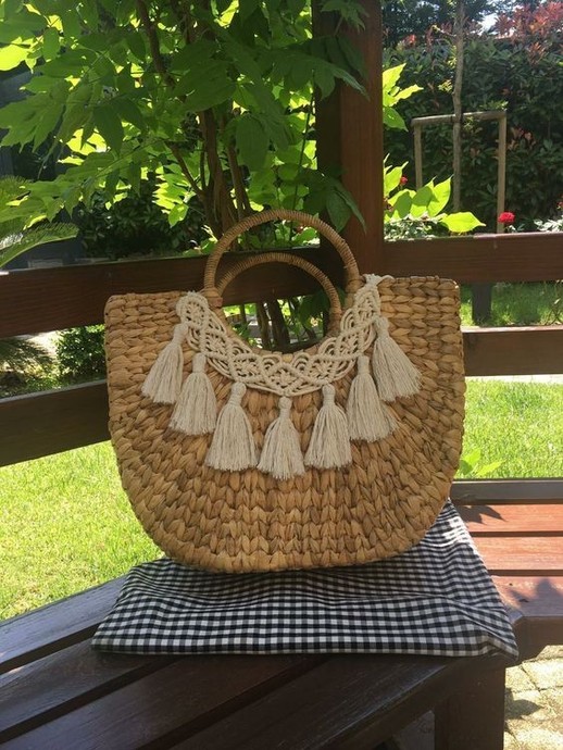 Hasır Plaj Çantası 👜💼👜