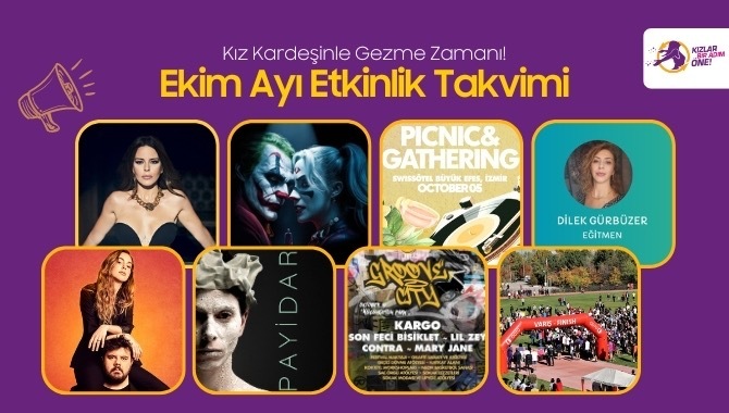 Ekim Ayı Etkinlik Takvimi