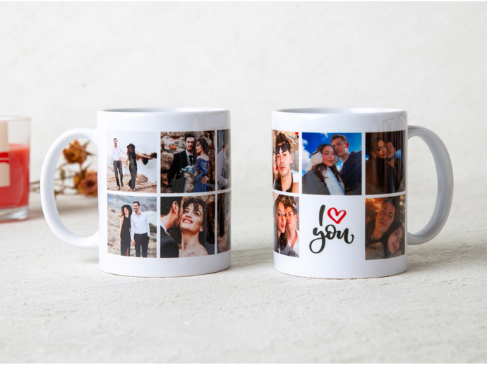 I Love You 9 Fotoğraflı Kupa ile kahve keyfine aşkınızın sıcaklığını kat! 💞 Sevgiline her yudumda en güzel anılarınızı hatırlatacak bu kupa, Sevgililer Günü için mükemmel bir hediye olacak.