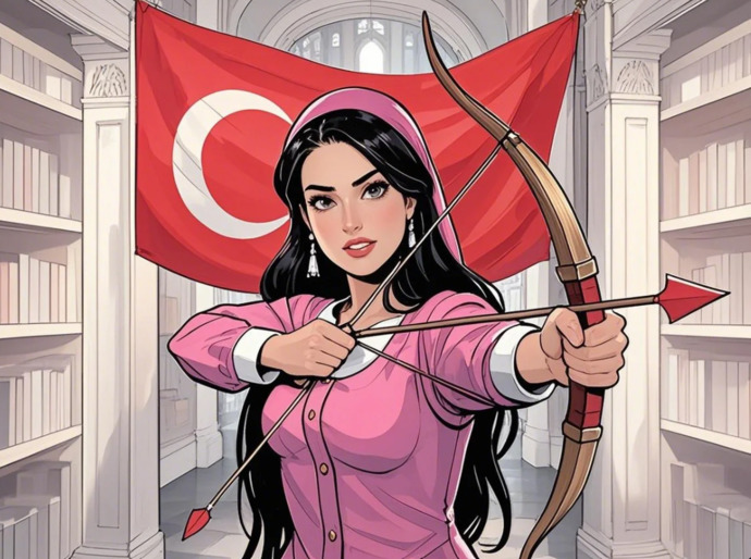 ... kitap gibi kadındır.