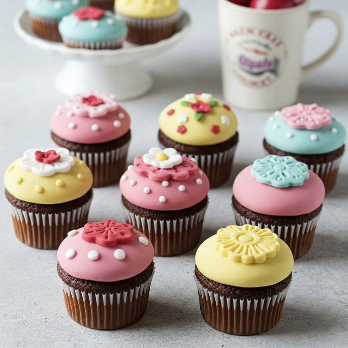 Çocukların Severek Tüketebileceği Rengarenk Bir Cupcake Tarifi Paylaşıyorum