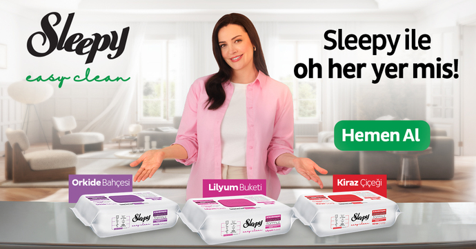 Her Köşede Mis Gibi Temizlik: Yeni Sleepy Easy Clean Yüzey ve Yer Temizlik Havlusu Çiçek Serisi ile Tanışın!