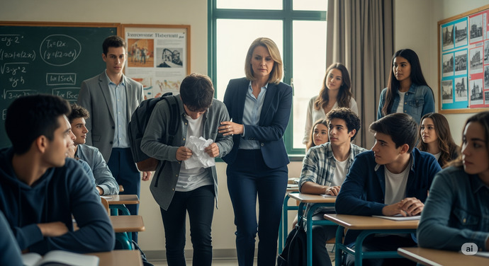 Toplumun reddettiği sınıftan kovulan öğrenci.