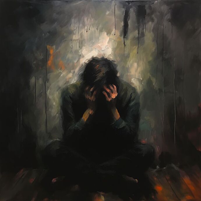 Depresyonu tasvir eden bir görsel