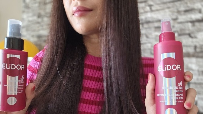 Kızlar Saçım Nasıl Olmuş? Yenilenen Elidor’la Mükemmel Düz Olmuş! 🥰 Nasıl mı? Anlatıyorum! 👇🏻