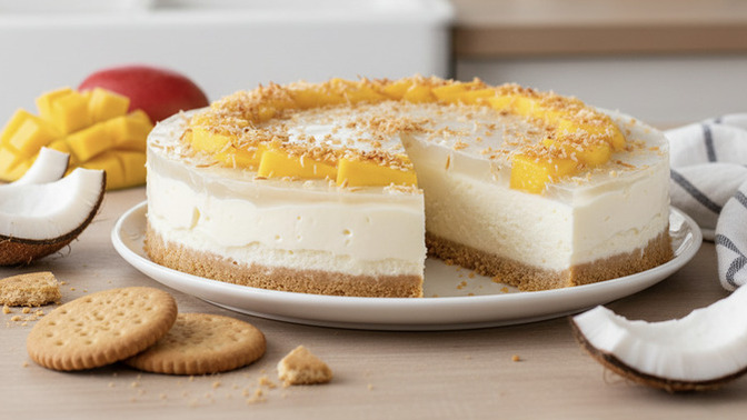 Özel Hindistan Cevizi Soslu Cheesecake Tarifi Paylaşıyorum