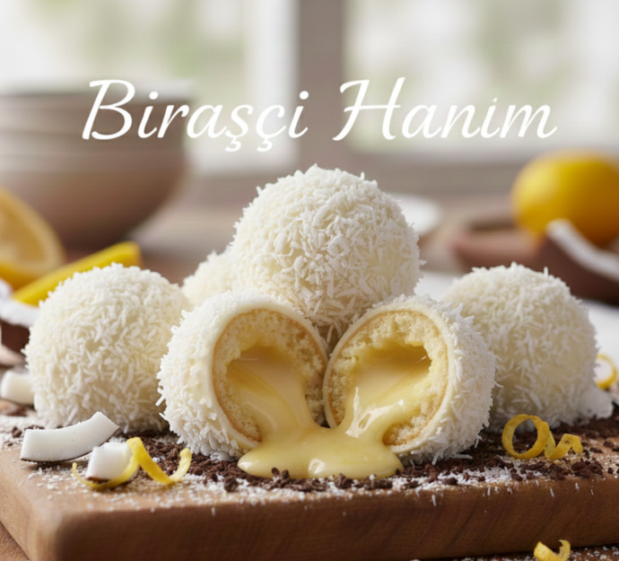 Dışı Beyaz Çikolatalı, Hindistan Cevizli Ve İçi Limon Dolgulu Top Tatlısı Tarifimi Hemen Denemelisin, Haydi Gel!