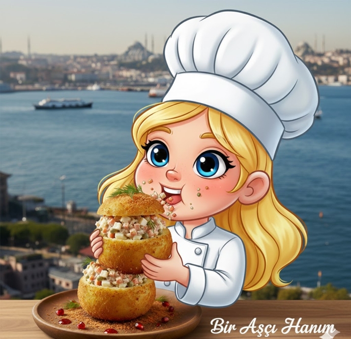 Benim Tarifim Olan Galeta Unlu Çıtır Patates Çanağında Rus Salatası Tarifim!