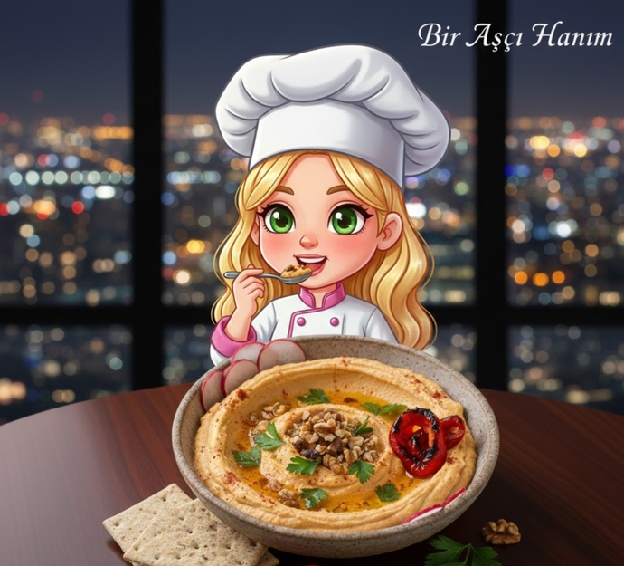Köz Biberli, Cevizli Kendime Has Humus Tarifim Denemeyen Kalmasın!