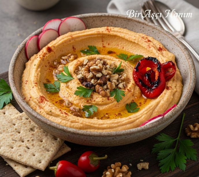 Köz Biberli, Cevizli Kendime Has Humus Tarifim Denemeyen Kalmasın!