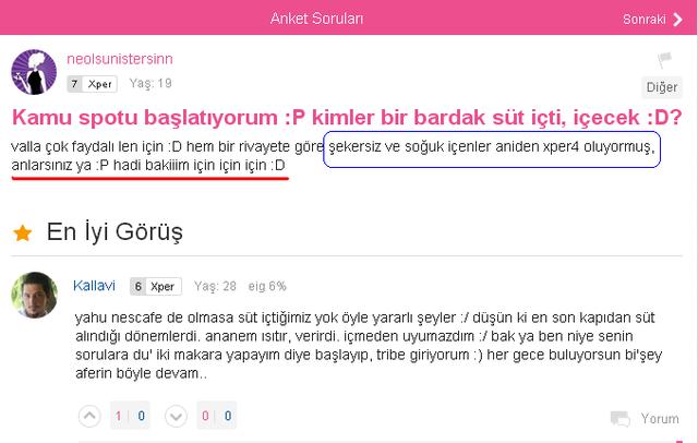KizlarSoruyor'daki Xper Puan Esprileri
