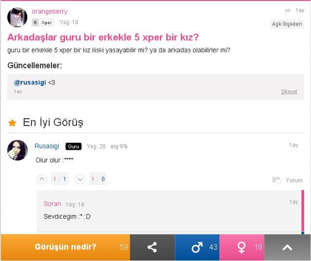 KizlarSoruyor'daki Xper Puan Esprileri