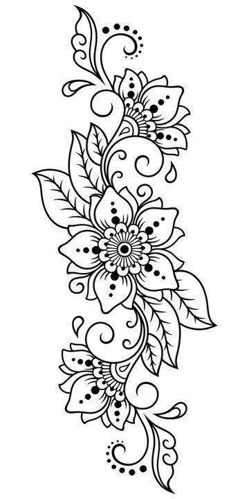 Hint Dövmesi (Mehndi) bile omuzlara ve göğüslere yapılabilir