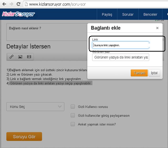 KS'de Sorulara Resim / Video / Bağlantı Nasıl Eklenir?