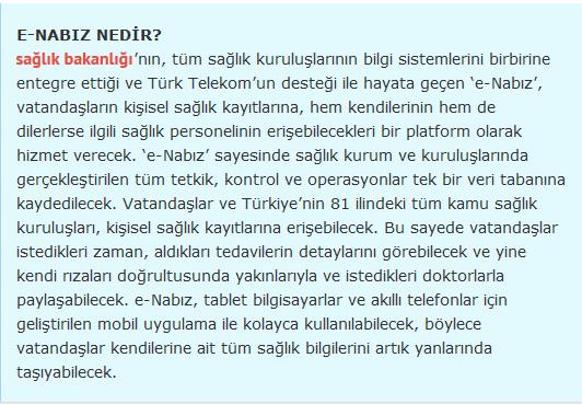 Sağlık Bakanlığından Yenilik: e-Nabız Sistemi