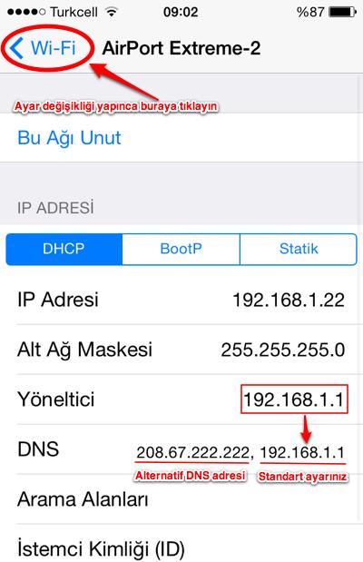 DNS Değiştirmek - Dikkat Bilgisayarlar İçin Değildir!