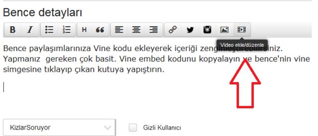 Vine Benceler! Benceye Vine Nasıl Eklenir?