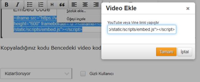 Vine Benceler! Benceye Vine Nasıl Eklenir?