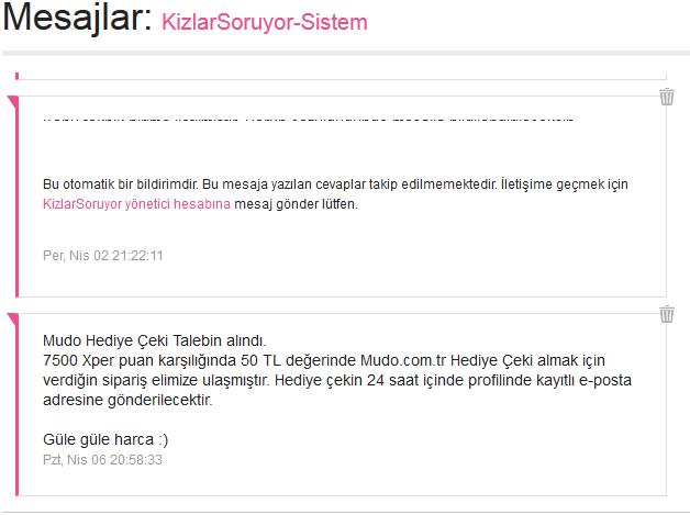 KızlarSoruyor'da Kazandığımız Hediye Çekinin Kullanımı - Neler Alınabilir?