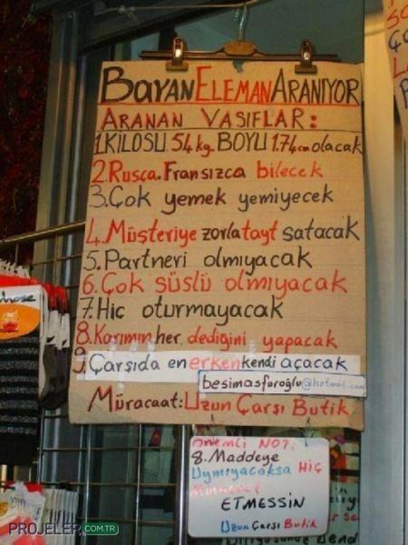 İsyan ve İstek Temalı Eğlenceli İş İlanları