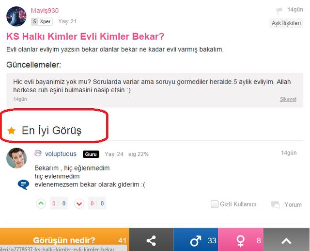 KızlarSoruyor'da Üyeleri Mutlu Eden Durumlar