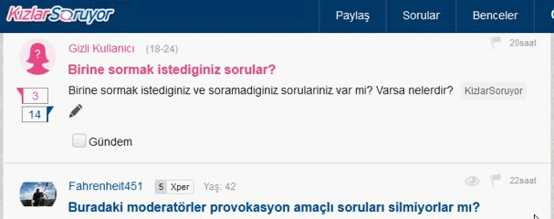 KızlarSoruyor'da Moderatörleri Delirtmenin Yolları
