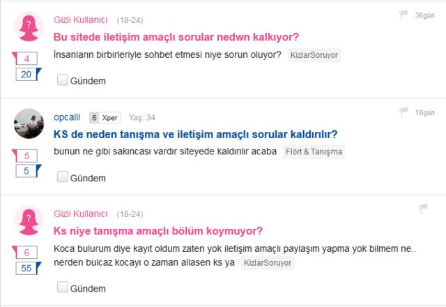 KızlarSoruyor'da Moderatörleri Delirtmenin Yolları