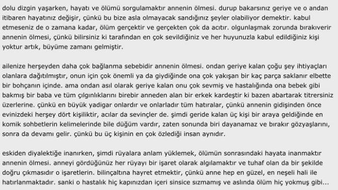 Annesi Hayatta Olmayanlar İçin Anneler Günü 