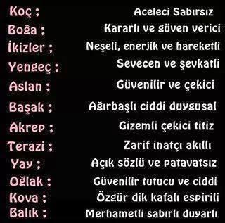 Burçların Özellikleri