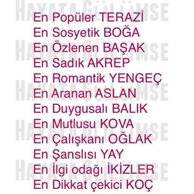 Burçların Özellikleri